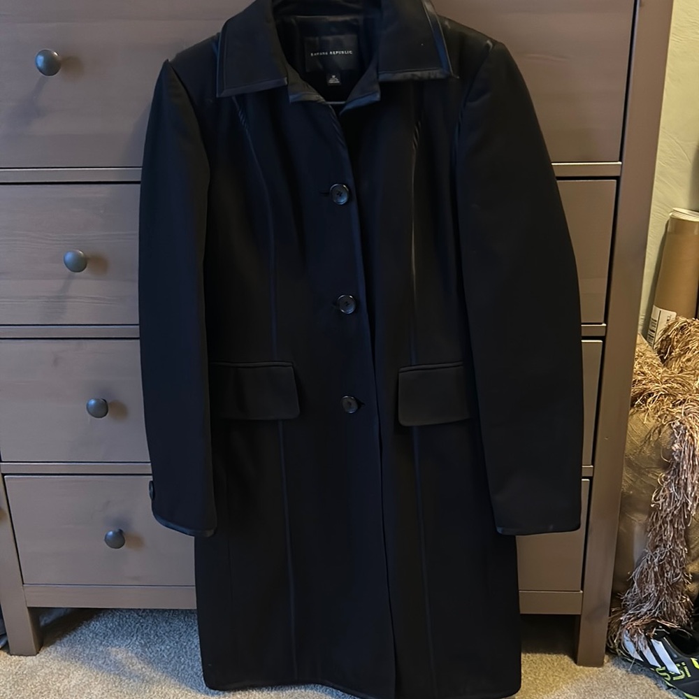 Banana Republic Black Dress Coat - size medium